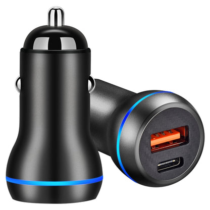 ACC-581 PD 20W + QC3.0 Type-C / USB-C + USB Fast Charging Car Charger (Black) - In Car by buy2fix | Online Shopping UK | buy2fix