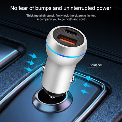 ACC-581 PD 20W + QC3.0 Type-C / USB-C + USB Fast Charging Car Charger (Silver) - In Car by buy2fix | Online Shopping UK | buy2fix