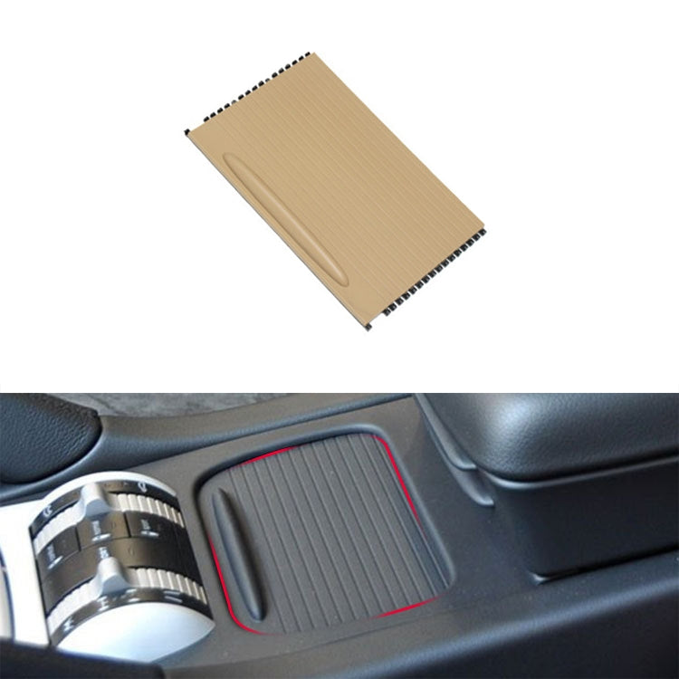 Car Center Console Water Cup Holder Cover Trim for Porsche Cayenne 2003-2010, Left Driving (Beige) - In Car by buy2fix | Online Shopping UK | buy2fix