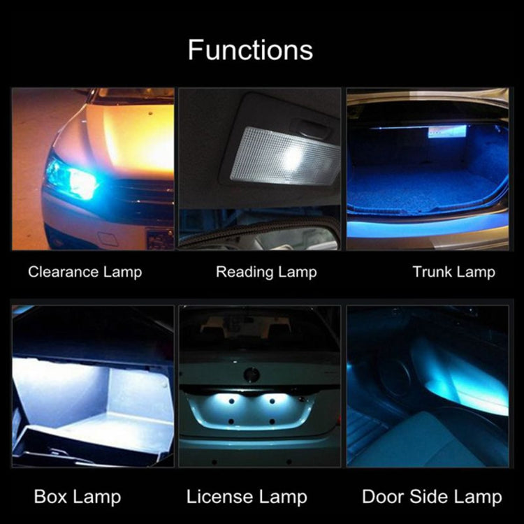 10 PCS T10 DC12V / 1.7W / 6000K / 110LM 9LEDs SMD-4014 Car Clearance Light, with Decoder - In Car by buy2fix | Online Shopping UK | buy2fix