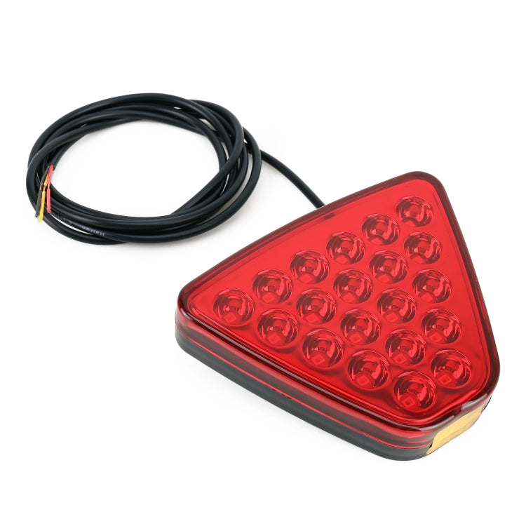 DC12V 1W Car Triangle Highlight Brake Lights Reversing Light with 20LEDs SMD-3528 (Red) - In Car by buy2fix | Online Shopping UK | buy2fix