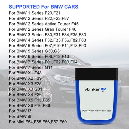 VLINKER BM V2.2 Bluetooth 3.0 Car OBD Fault Diagnosis Detector - In Car by buy2fix | Online Shopping UK | buy2fix