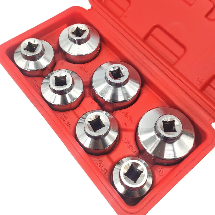 ZK-077 7 in 1 Car Cartridge Housing Oil Filter Cap Wrench Socket Set Tool Kit - In Car by buy2fix | Online Shopping UK | buy2fix