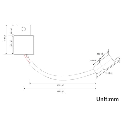 Motorcycle 2PIN with Wire Sealing Rubber Relay LED Light Control Turn Signal - In Car by buy2fix | Online Shopping UK | buy2fix