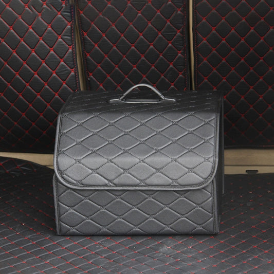 Car Trunk Foldable Storage Box, Rhombic Grid Middle Size: 40 x 32 x 30cm (Black) - In Car by buy2fix | Online Shopping UK | buy2fix