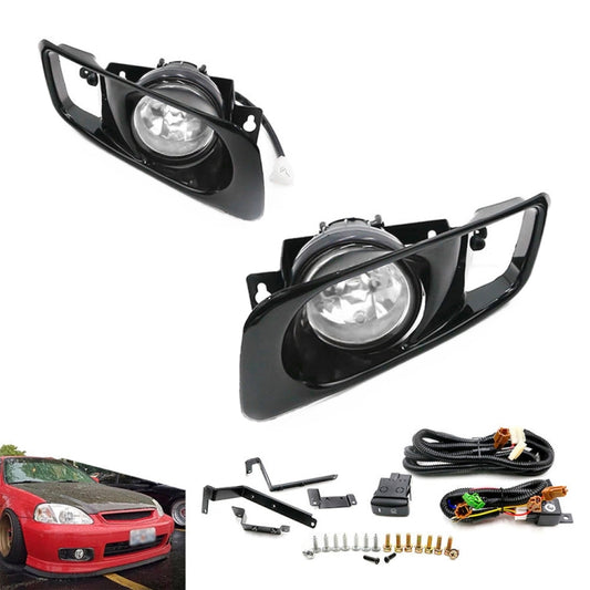 1 Pair Car Modified Front Fog Light for Honda Civic 1999-2000 (White Light) - In Car by buy2fix | Online Shopping UK | buy2fix