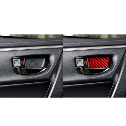 4 PCS / Set Carbon Fiber Car Inner Door Bowl Decorative Sticker for Toyota Corolla 2014-2018,Left and Right Drive Universal (Red) - In Car by buy2fix | Online Shopping UK | buy2fix