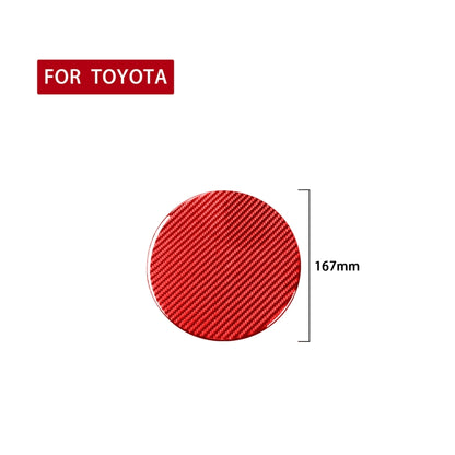 Carbon Fiber Car Fuel Tank Cap Decorative Sticker for Toyota Tundra 2014-2018,Left and Right Drive Universal (Red) - In Car by buy2fix | Online Shopping UK | buy2fix