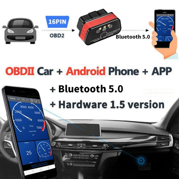 KONNWEI KW901 Android Phone OBD2 Car Bluetooth 5.0 Diagnostic Scan Tools(Orange) - Code Readers & Scan Tools by KONNWEI | Online Shopping UK | buy2fix