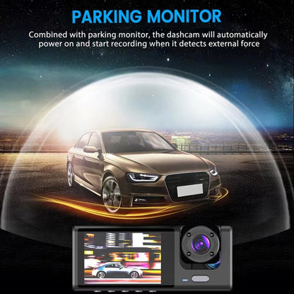 A1 3-lens Video HD Night Vision Car Driving Recorder -  by buy2fix | Online Shopping UK | buy2fix