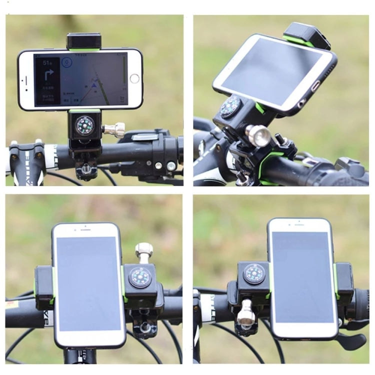 Bicycle / Motorcycle Anti-theft Anti-take Off Mobile Phone Holder with Light (Black) - Outdoor & Sports by buy2fix | Online Shopping UK | buy2fix