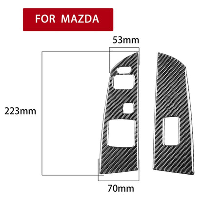 2 PCS Car Carbon Fiber Left and Right Lifting Panel Decorative Sticker for Mazda RX8 2004-2009, Left Drive Low-configured -  by buy2fix | Online Shopping UK | buy2fix