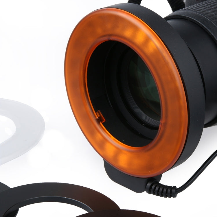 Circular LED Flash Light with 48 LED Lights & 6 Adapter Rings(49mm/52mm/55mm/58mm/62mm/67mm) for Macro Lens(Orange) - Ring Light Flashes by YONGNUO | Online Shopping UK | buy2fix