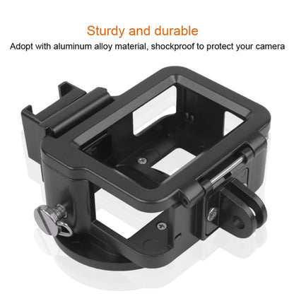 Housing Shell CNC Aluminum Alloy Protective Cage with Insurance Frame & 52mm UV Lens for GoPro HERO7 Black /6 /5 (Black) - DJI & GoPro Accessories by buy2fix | Online Shopping UK | buy2fix
