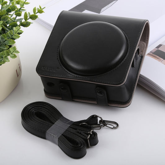 Retro Style Full Body Camera PU Leather Case Bag with Strap for FUJIFILM instax SQUARE SQ6 (Black) - Camera Accessories by buy2fix | Online Shopping UK | buy2fix