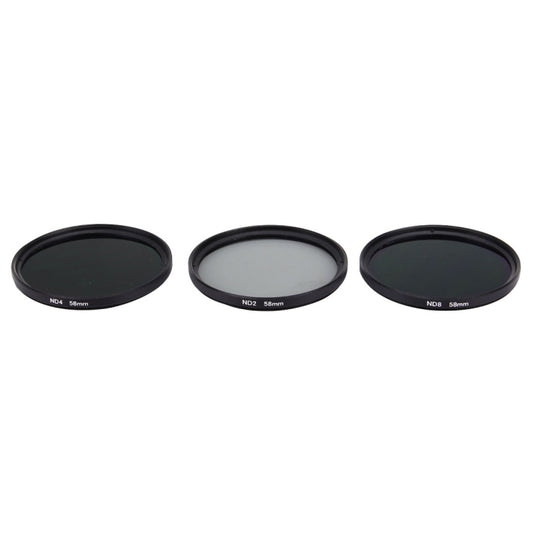 JUNESTAR Proffesional 58mm Lens Filter ND Filter Kits (ND2 + ND4 + ND8) for GoPro & Xiaomi Xiaoyi Yi & SJCAM Sport Action Camera - DJI & GoPro Accessories by JSR | Online Shopping UK | buy2fix