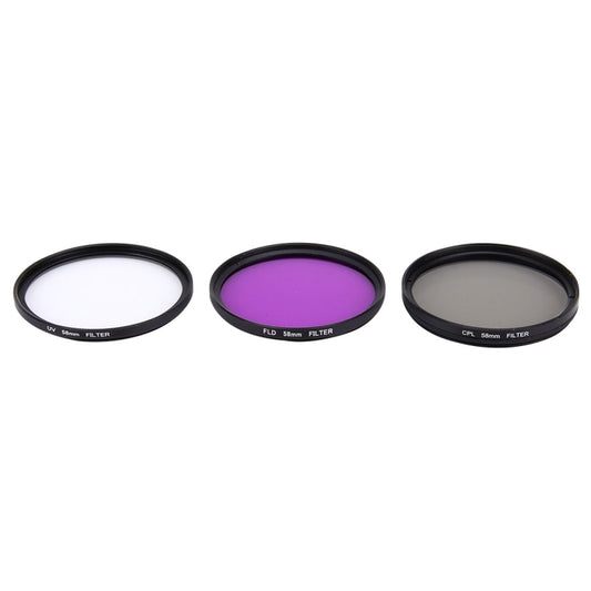 JUNESTAR 3 in 1 Proffesional 58mm Lens Filter(CPL + UV + FLD / Purple) for GoPro & Xiaomi Xiaoyi Yi Sport Action Camera - DJI & GoPro Accessories by JSR | Online Shopping UK | buy2fix