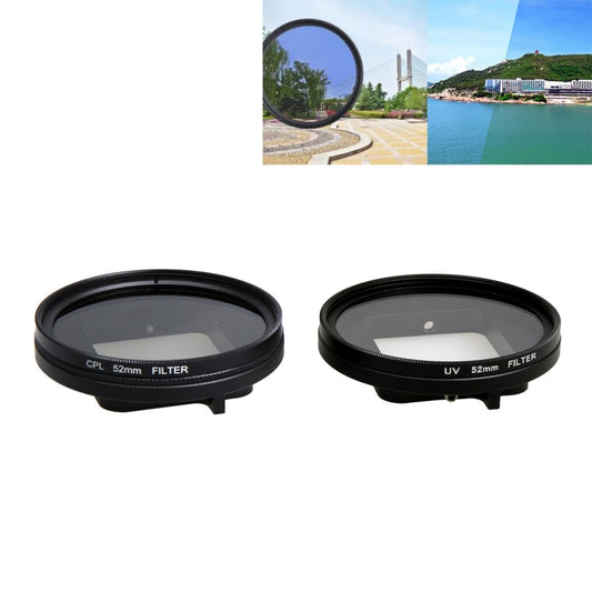 For GoPro HERO5 Proffesional 52mm Lens Filter(CPL Filter + Lens Protective Cap + Hex Spanner) & (UV Filter + Lens Protective Cap + Hex Spanner) - DJI & GoPro Accessories by buy2fix | Online Shopping UK | buy2fix