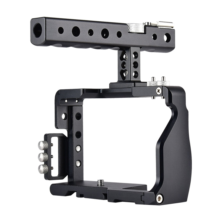 YELANGU C6 Camera Video Cage Handle Stabilizer for Sony A6000 / A6300 / A6500 / A6400(Black) - Camera Cage by YELANGU | Online Shopping UK | buy2fix