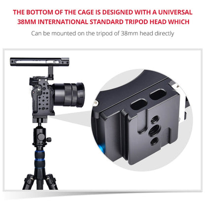 YELANGU CA7 YLG0908A-A Handle Video Camera Cage Stabilizer for  Sony A7K & A7X & A73  & A7S & A7R & A7RII & A7SII(Black) - Camera Accessories by YELANGU | Online Shopping UK | buy2fix