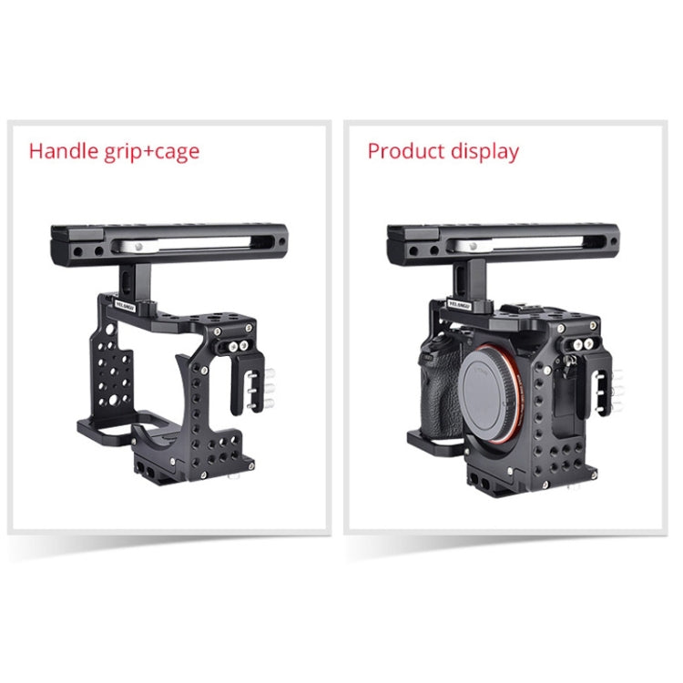 YELANGU CA7 YLG0908A-A Handle Video Camera Cage Stabilizer for  Sony A7K & A7X & A73  & A7S & A7R & A7RII & A7SII(Black) - Camera Accessories by YELANGU | Online Shopping UK | buy2fix