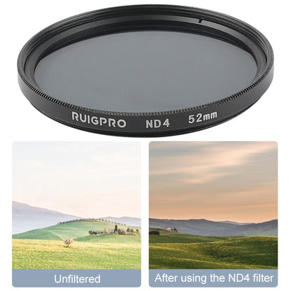 RUIGPRO for GoPro HERO 7/6 /5 Professional 52mm ND4 Lens Filter with Filter Adapter Ring & Lens Cap - DJI & GoPro Accessories by RUIGPRO | Online Shopping UK | buy2fix
