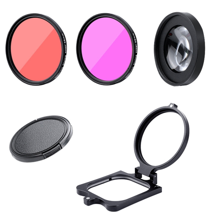 RUIGPRO for GoPro HERO8 58mm 16X Macro Lens + Red/Purple Diving Lens  Filter + Dive Housing Waterproof Case Kits with Filter Adapter Ring & Lens Cap - DJI & GoPro Accessories by RUIGPRO | Online Shopping UK | buy2fix