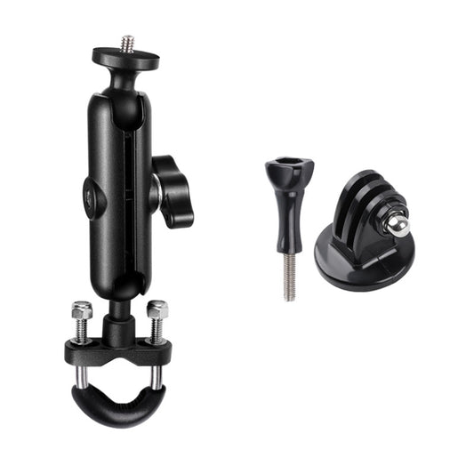 9cm Connecting Rod 20mm Ball Head Motorcycle Handlebar Fixed Mount Holder with Tripod Adapter & Screw for GoPro Hero11 Black / HERO10 Black /9 Black /8 Black /7 /6 /5 /5 Session /4 Session /4 /3+ /3 /2 /1, DJI Osmo Action and Other Action Cameras(Black) - DJI & GoPro Accessories by buy2fix | Online Shopping UK | buy2fix