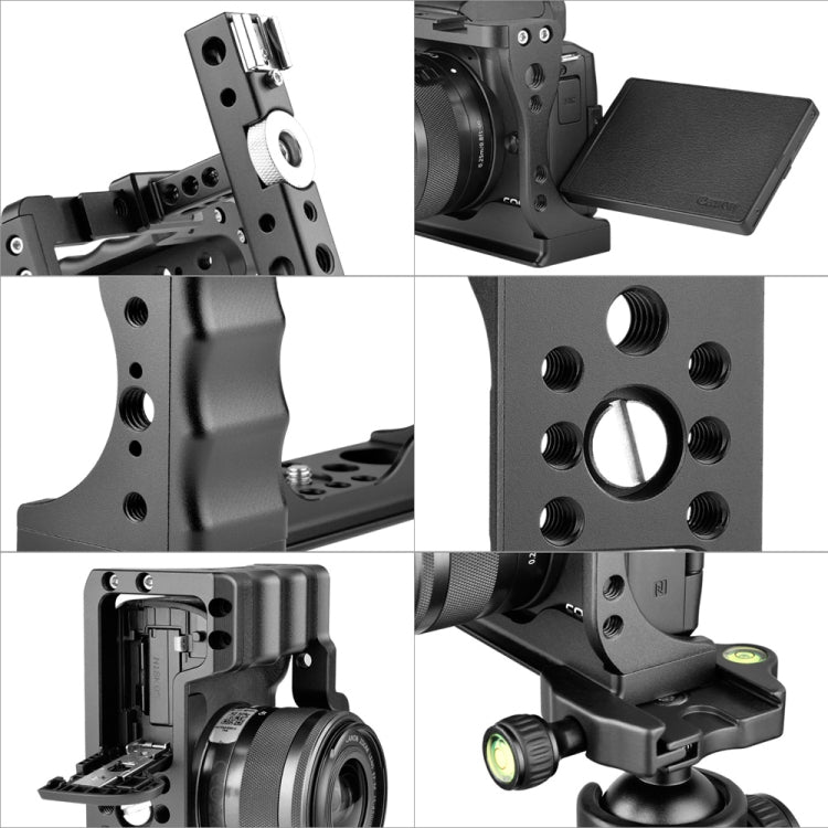 YELANGU C14-A YLG0714A-A Video Camera Cage Stabilizer with Handle for Canon EOS M50 (Black) - Camera Accessories by YELANGU | Online Shopping UK | buy2fix