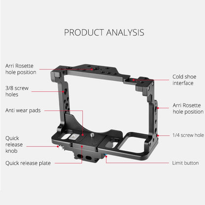 YELANGU C15-A YLG0711A-A01 Video Camera Cage Stabilizer for Nikon Z6 / Z7 (Black) - Camera Cage by YELANGU | Online Shopping UK | buy2fix