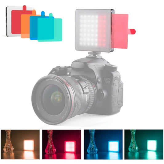 YELANGU Portable 49 LEDs Phone Photography Fill Light with 6 Color Filters (Black) - Camera Accessories by YELANGU | Online Shopping UK | buy2fix