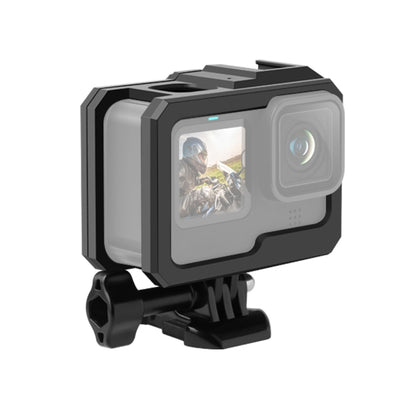 For GoPro HERO10 Black / HERO9 Black ABS Plastic Border Frame Mount Protective Case with Buckle Basic Mount & Screw (Black) - DJI & GoPro Accessories by buy2fix | Online Shopping UK | buy2fix