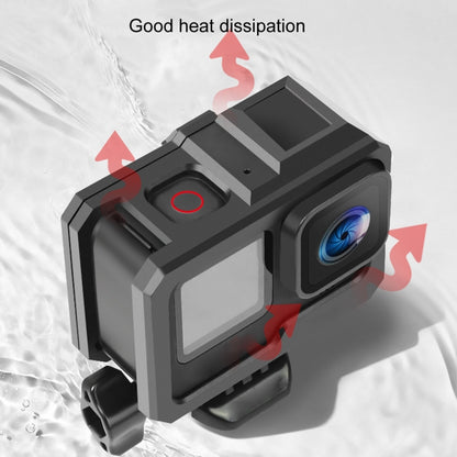 For GoPro HERO10 Black / HERO9 Black ABS Plastic Border Frame Mount Protective Case with Buckle Basic Mount & Screw (Black) - DJI & GoPro Accessories by buy2fix | Online Shopping UK | buy2fix