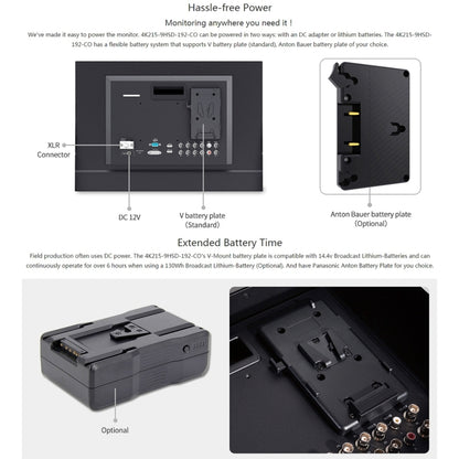 SEETEC 4K215-9HSD-CO 1920x1080 21.5 inch SDI / HDMI Full HD Director Box Camera Field Monitor - Camera Accessories by SEETEC | Online Shopping UK | buy2fix