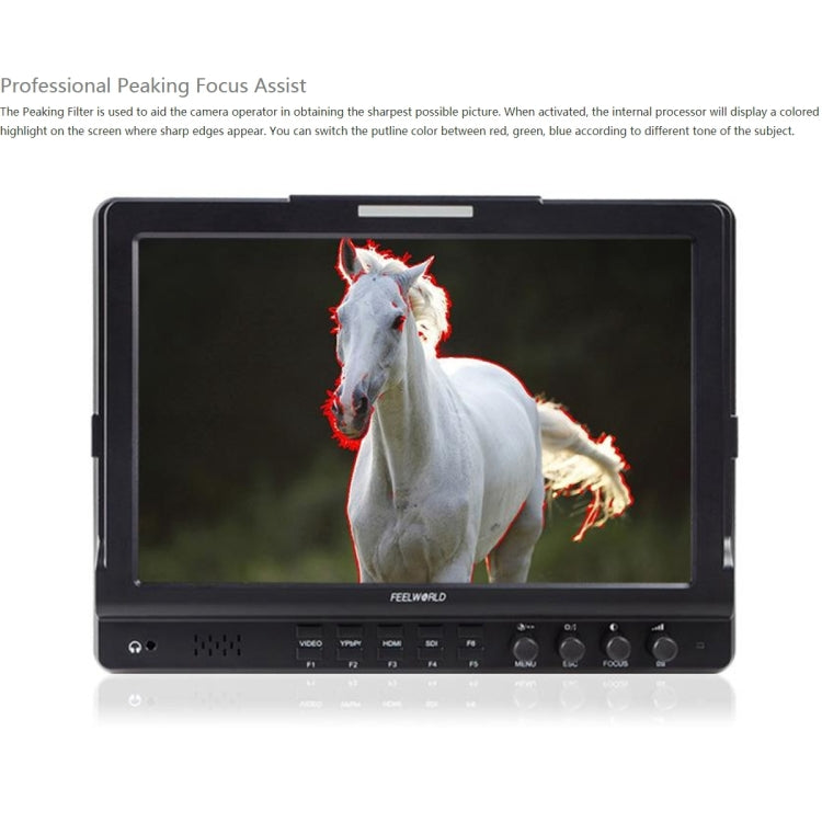 FEELWORLD FW1018SPV1 1920x1200 10.1 inch IPS Screen HD Color LCD Director Camera Field Monitor - Camera Accessories by FEELWORLD | Online Shopping UK | buy2fix