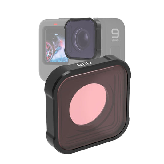 JSR KB Series Diving Color Lens Filter for GoPro HERO10 Black / HERO9 Black(Red) - DJI & GoPro Accessories by JSR | Online Shopping UK | buy2fix