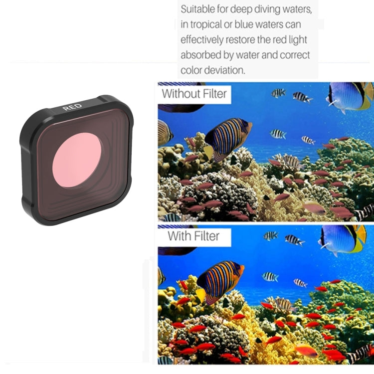 JSR KB Series Diving (Red Magenta Pink) Color Lens Filter for GoPro HERO10 Black / HERO9 Black - DJI & GoPro Accessories by JSR | Online Shopping UK | buy2fix