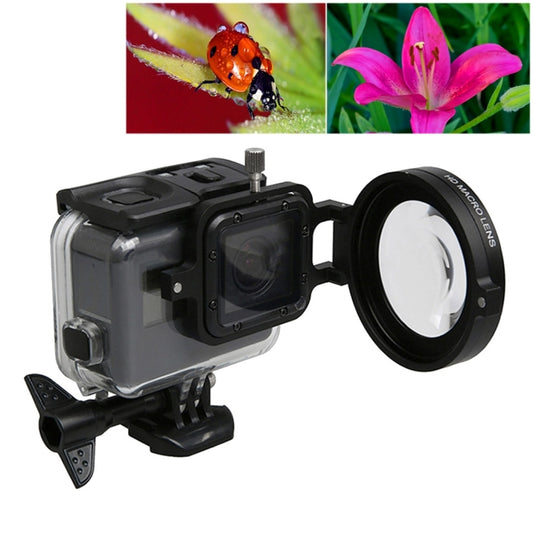 For GoPro HERO5 Sport Action Camera Professional 58mm 16X Macro Lens Close-up Filter with Lens Base & Adapter Ring & Lens Protective Cap & Anti-lost Hand Strap & Cleaning Cloth - DJI & GoPro Accessories by buy2fix | Online Shopping UK | buy2fix