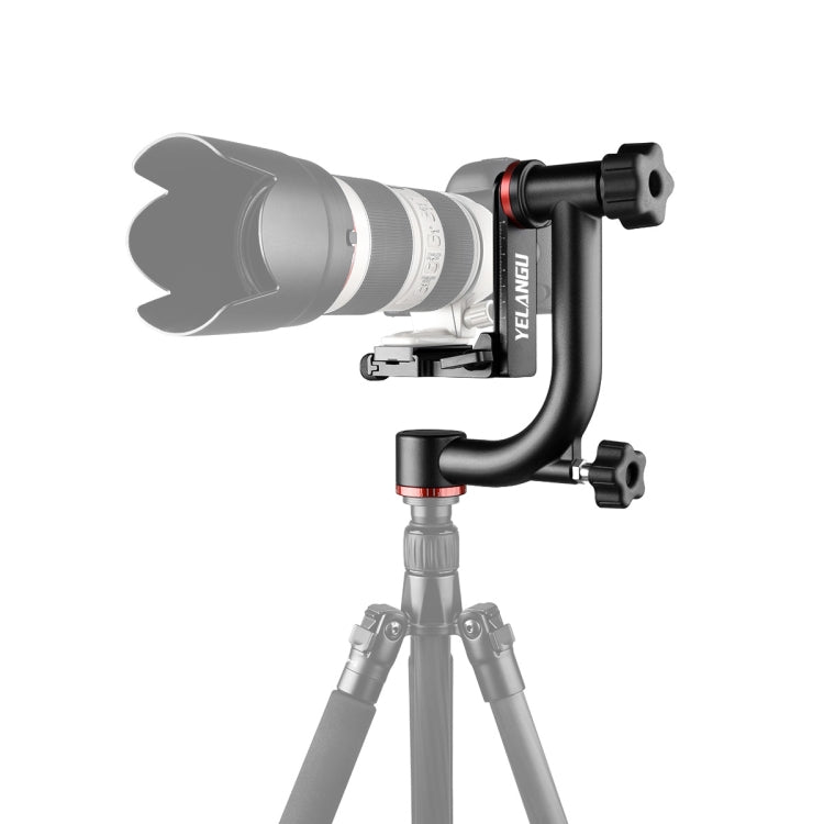 YELANGU  A201 360 Degree Horizontal Gimbal Tripod Head for DV and SLR Cameras (Black) - Tripod Heads by YELANGU | Online Shopping UK | buy2fix