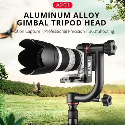 YELANGU  A201 360 Degree Horizontal Gimbal Tripod Head for DV and SLR Cameras (Black) - Tripod Heads by YELANGU | Online Shopping UK | buy2fix