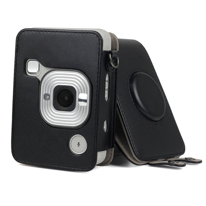 Full Body Camera Retro PU Leather Case Bag with Strap for FUJIFILM instax mini Liplay (Black) - Camera Accessories by buy2fix | Online Shopping UK | buy2fix