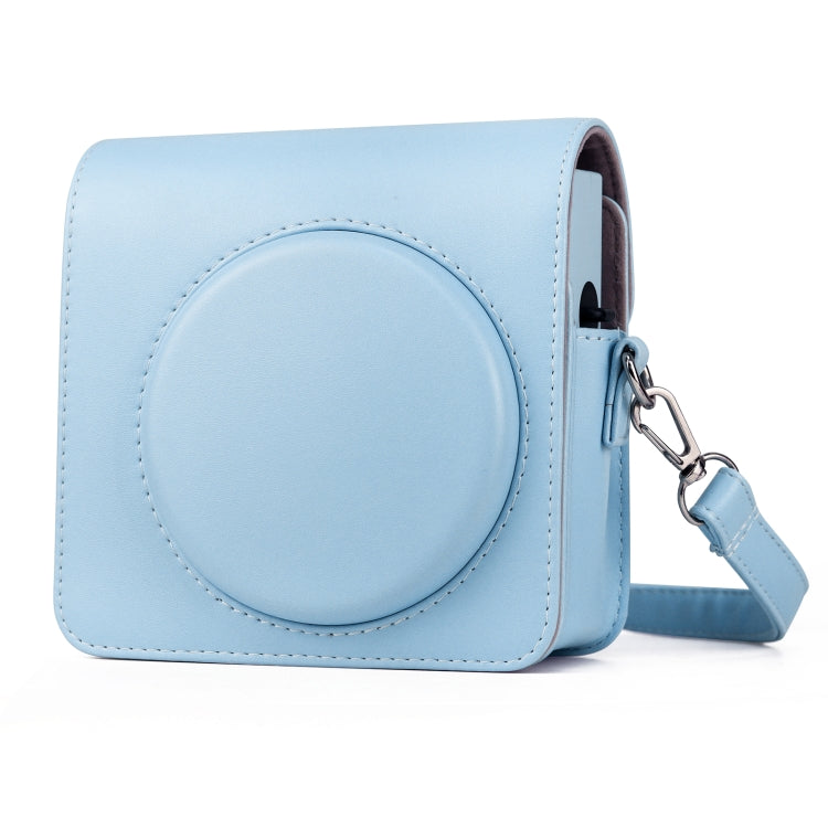 Full Body PU Leather Case Camera  Bag with Strap for FUJIFILM instax Square SQ1 (Blue) - Camera Accessories by buy2fix | Online Shopping UK | buy2fix
