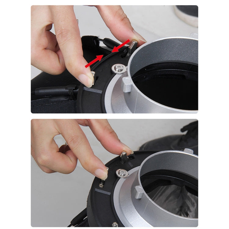 TRIOPO K2-55 55cm Speedlite Flash Octagon Parabolic Softbox Bowens Mount Diffuser(Black) - Camera Accessories by TRIOPO | Online Shopping UK | buy2fix