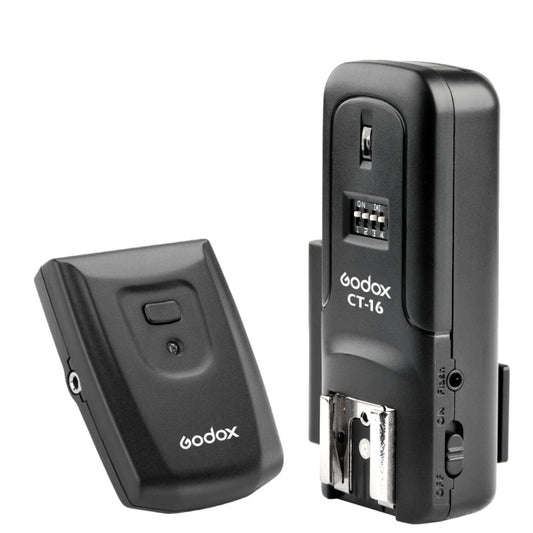 Godox CT-16 Flash Trigger Transmitter + Receiver Set (Black) - Camera Accessories by Godox | Online Shopping UK | buy2fix