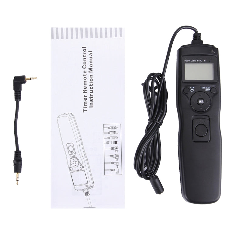 RST-7001 LCD Screen Time Lapse Intervalometer Shutter Release Digital Timer Remote Controller with C6 Cable for CANON 1000D/550D/60D, PENTAX:K20D/K200D/K10D, SAMSUNG GX-20/GX-10 Camera(Black) - Camera Accessories by buy2fix | Online Shopping UK | buy2fix