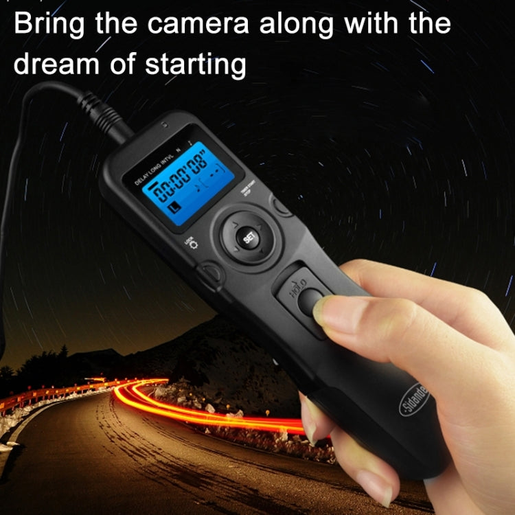 RST-7002 LCD Screen Time Lapse Intervalometer Shutter Release Digital Timer Remote Controller with C8 Cable for CANON 1D/1DS/50D/40D/30D/20D/10D/5D/7D Camera(Black) - Camera Accessories by buy2fix | Online Shopping UK | buy2fix