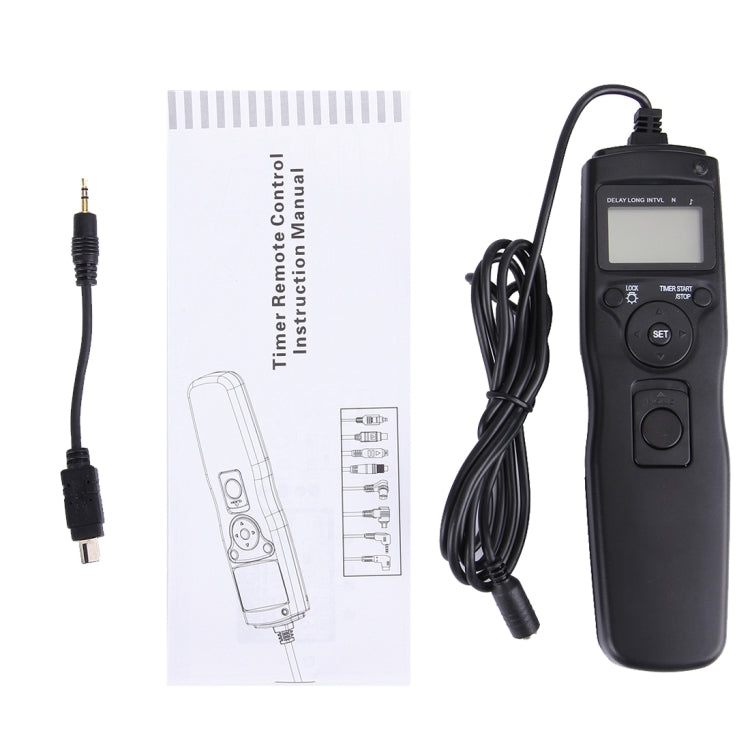 RST-7006 LCD Screen Time Lapse Intervalometer Shutter Release Digital Timer Remote Controller with N10 Cable for NIKON D90/D5000/D7000/D3100 Camera(Black) - Camera Accessories by buy2fix | Online Shopping UK | buy2fix