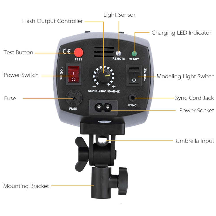 Godox K-180A Mini Master 180Ws Studio Flash Light Photo Flash Speedlight(AU Plug) - Camera Accessories by Godox | Online Shopping UK | buy2fix