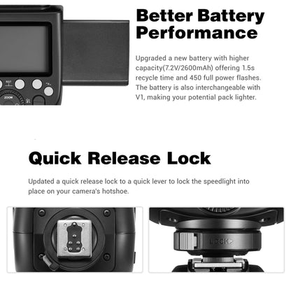 Godox V860 III-O 2.4GHz Wireless TTL II HSS Flash Speedlite for FUJIFILM (Black) - Camera Accessories by Godox | Online Shopping UK | buy2fix