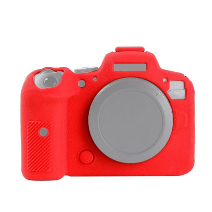 Litchi Texure Soft Silicone Case for Canon EOS R6 (Red) - Camera Accessories by buy2fix | Online Shopping UK | buy2fix